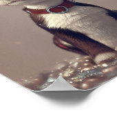 かわいい犬のイラストレーション ポスター (角)