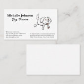 かわいい犬のイラストレーション | 動物トレーナーサービス 名刺 (正面/裏面)