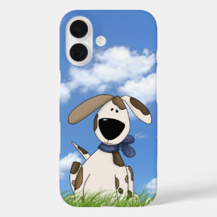 かわいい犬のイラストレーション iPhone 16ケース