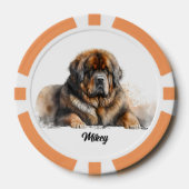 かわいい犬のイラスト - マスティフ ポーカーチップ (正面)