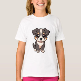 かわいい犬のイラスト - 愛らしいキャラクター犬好きデザイン Tシャツ