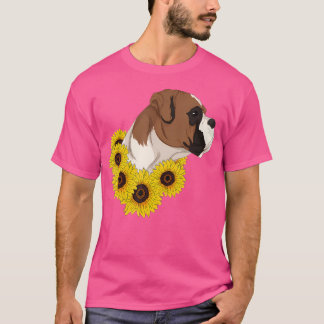 かわいい犬のオーナーペット動物ヒッパイサンシャインサンフローズ Tシャツ
