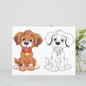 かわいい犬のカラーリングページ (スタンド正面)