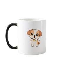 かわいい犬のキャラクター かわいい驚いた顔の犬