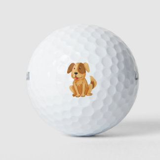 かわいい犬のキャラクター ゴルフボール