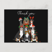 かわいい犬のクリスマスの御礼 シーズンポストカード (正面)