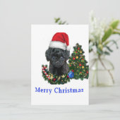 かわいい犬のクリスマスカードをプードル シーズンカード (スタンド正面)