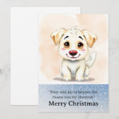 かわいい犬のクリスマスカード シーズンカード (正面/裏面)