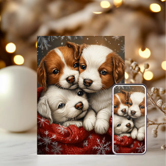 かわいい犬のクリスマスカード シーズンカード