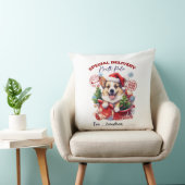 かわいい犬のクリスマスクッションカバー クッション (椅子)