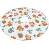 かわいい犬のクリスマスツリースカート ブラッシュドポリエステルツリースカート (アングル)