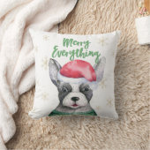 かわいい犬のクリスマスメリーすべて枕 クッション (ブランケット)