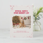 かわいい犬のクリスマス写真 シーズンカード (スタンド正面)