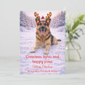 かわいい犬のクリスマス名言ホリデーカード シーズンカード (スタンド正面)
