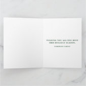 かわいい犬のクリスマス折りグリーティングカード カード (内部)