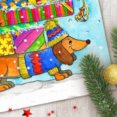 かわいい犬のクリスマス ポストカード