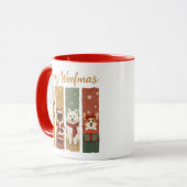 かわいい犬のクリスマス – メリー・ウーフマス マグカップ (正面左)