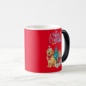 かわいい犬のクリスマス モーフィングマグカップ (正面右)