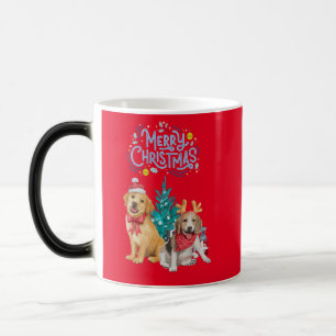 かわいい犬のクリスマス モーフィングマグカップ