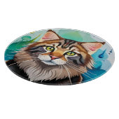 かわいい犬のクローズアップのミニクリップボード カッティングボード (角)