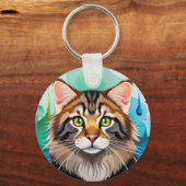 かわいい犬のクローズアップのミニクリップボード キーホルダー (正面)