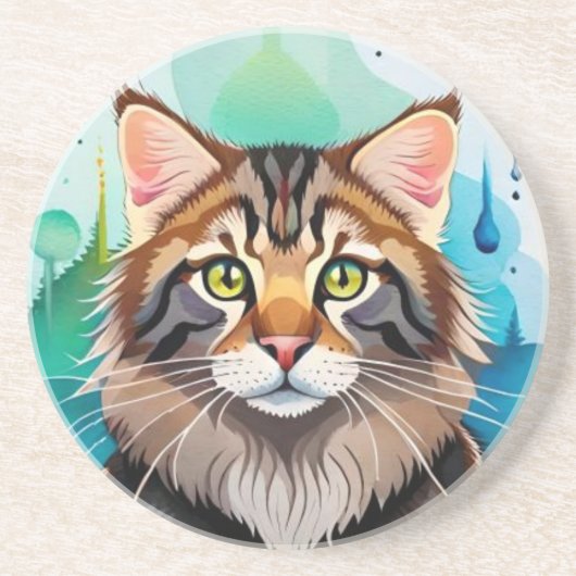 かわいい犬のクローズアップのミニクリップボード コースター (正面)