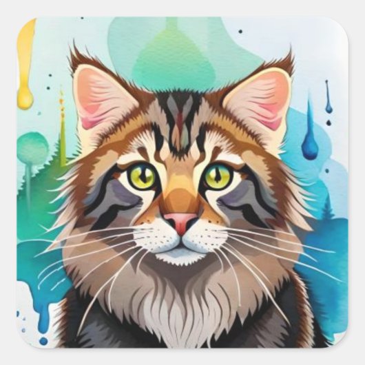 かわいい犬のクローズアップのミニクリップボード スクエアシール (正面)