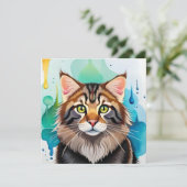 かわいい犬のクローズアップのミニクリップボード 招待状 (スタンド正面)