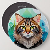 かわいい犬のクローズアップのミニクリップボード 缶バッジ (正面&裏面)