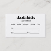 かわいい犬のグルーミングの名刺 予約カード (裏面)