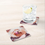 かわいい犬のコースター5 スクエアペーパーコースター (インサイチュ)