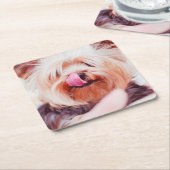 かわいい犬のコースター5 スクエアペーパーコースター (アングル)