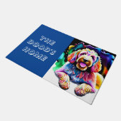 かわいい犬のゴルドゥードゥールドアルマ ドアマット (アングル)