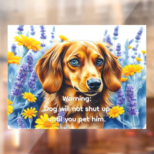 かわいい犬のサイン ウィンドウサイン (シート2)