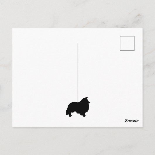 かわいい犬のシェルターinプレイス |シェットランド・ シープドッグはがき ポストカード (裏面)