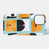 かわいい犬のシームレスパターン iPhoneケース (裏面横)