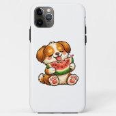 かわいい犬のスイカ Case-Mate iPhoneケース (裏面)