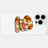 かわいい犬のスイカ Case-Mate iPhoneケース (裏面 (横))