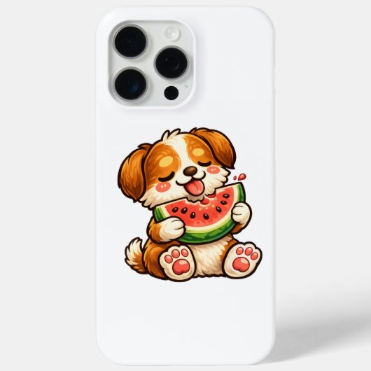 かわいい犬のスイカ Case-Mate iPhoneケース (裏面)