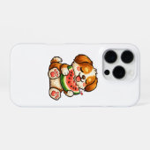 かわいい犬のスイカ iPhoneケース (裏面横)