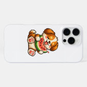 かわいい犬のスイカ iPhoneケース (裏面横)
