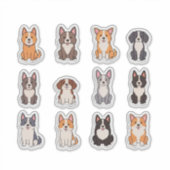 かわいい犬のセット シール (正面)