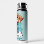 . .かわいい犬のセラピスト医への贈り物 ウォーターボトル (背面)