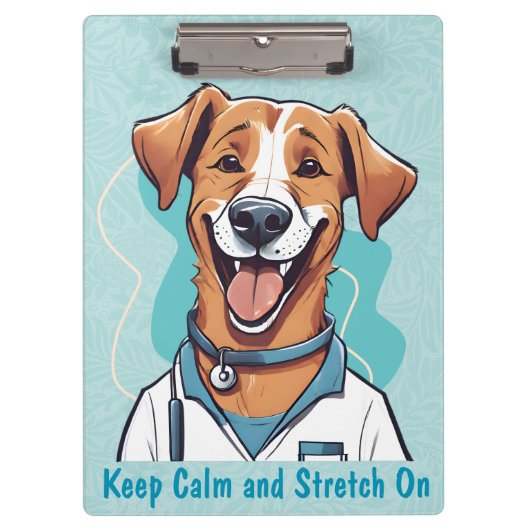 . .かわいい犬のセラピスト医への贈り物 クリップボード (正面)