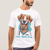 . .かわいい犬のセラピスト医への贈り物 Tシャツ (正面)
