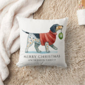 かわいい犬のセーター水の色クリスマス クッション (ブランケット)