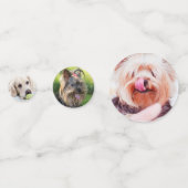 かわいい犬のテーブル紙吹雪 コンフェッティ (裏面)