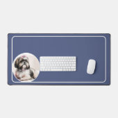 かわいい犬のテーマ、あなたのペットの写真 デスクマット (キーボード&マウス)