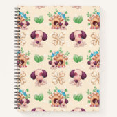 かわいい犬のデザイン ノートブック (正面)