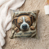 かわいい犬のデザイン「Dog Nap Mode Activated」 クッション (ブランケット)